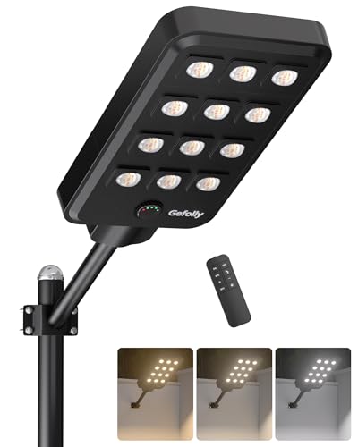 Gefolly G-14000W Solar Street Light Outdoor, Flood Security Parking Lot - size: L