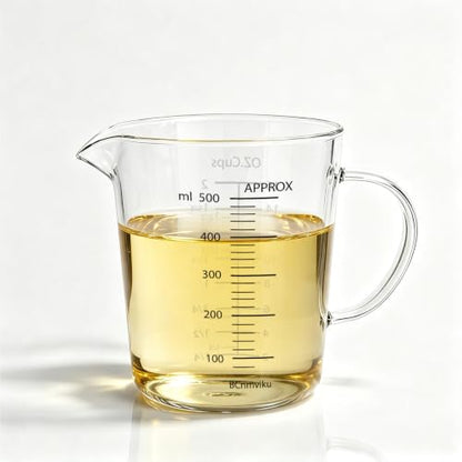 BCnmviku Glass Measuring Cups High Borosilicate 500ML 2CUPS [Insulated Handle | V-Shaped Spout]For Prepping Baking and Cooking Preheated Oven Dishwasher Freezer and Microwave Safe - size: 500ml