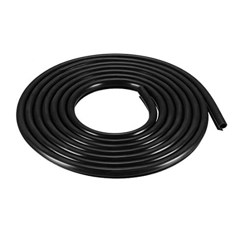 uxcell T-Slot Mount Window Weatherstrip Seal 7mm Bulb Bubble for 5mm Slot 5 Meters Long Black - color: Black, size: 5m