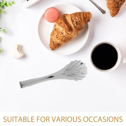2Pcs Stainless Steel Shell Serving Tongs 8.85In Mini Buffet Tongs for Appetizers Bread and Salads Small Kitchen Utensils