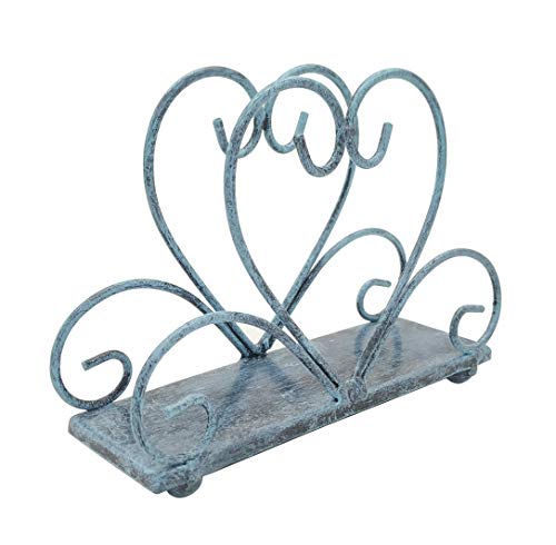 Metal Table Napkin Holder Freestanding Tissue Dispenser (Turquoise) - color: Turquoise
