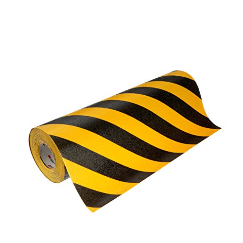 Safety-Walk 85968-case 3M Slip-Resistant General Purpose Tapes and Treads 613, Black/Yellow Stripe, 12" x 60' - size: 12" x 60'