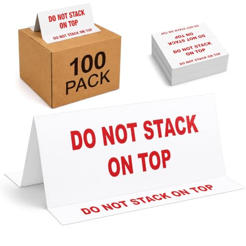 Novabright 100 Pack Do Not Stack Tent Labels for Safe Shipping Pallets