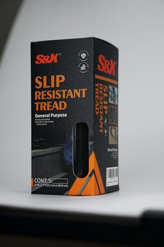 S&X Outdoor Stair Treads Non-Slip 6x24in, 5-Pack, Black - color: Black, size: 6" x 24"