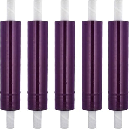 PSBM 4 Rolls Purple Stretch Film/Wrap with Handles 20 Inch x 1000 Feet 80 Gauge, Heavy Duty Industrial Strength Shrink Plastic Wrap for Moving, Packing, Shipping, Pallet Wrapping & Storage - size: 4 Rolls, style: Purple