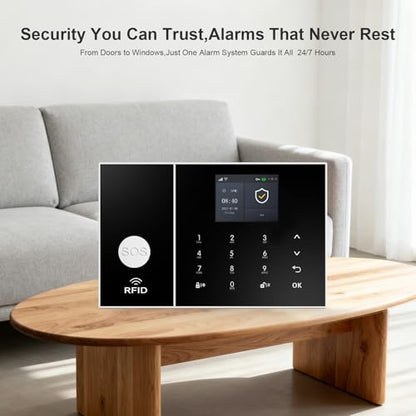 PGST A108F Wireless Home Alarm System with Door/Window and Motion Sensors