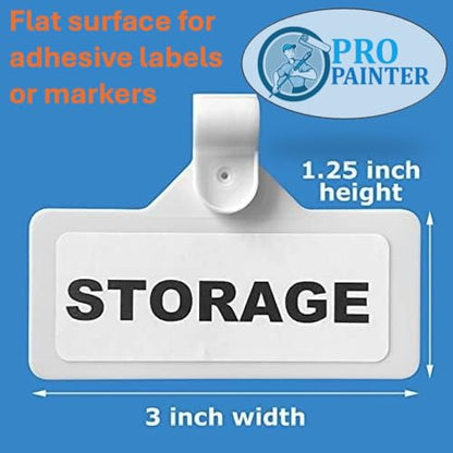 100 Pack Wire Shelf Label Holder 3"W 1.25"H Clear Plastic Price Tag Display