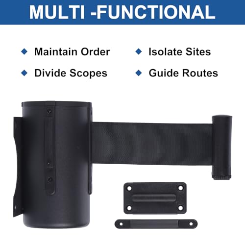 PATIKIL Fixed Wall Mount Retractable Belt Barrier 16.4 Feet
