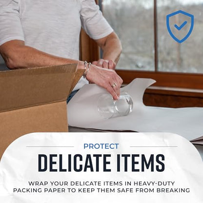 Packing Paper Sheets for Moving | 480 Sheets | 27" x 17" | 15lb | Made in USA | Newsprint Paper | Must Have in Your Moving Supplies - size: 27" x 17" (480 Sheets)