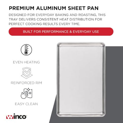 Winware by Winco ALXP-1622 Aluminum Sheet Pan, 16" x 22"