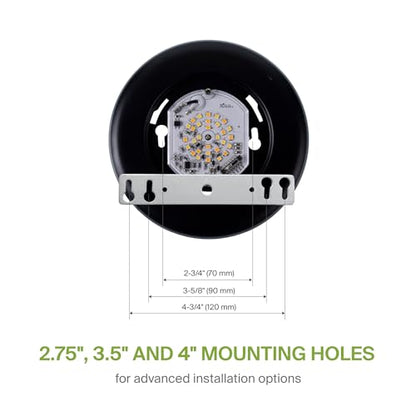 ASD 1 Pack Black LED Disk Lights 4 Inch, 5CCT Flush Mount Ceiling Light - color: Black, size: 1 Pack