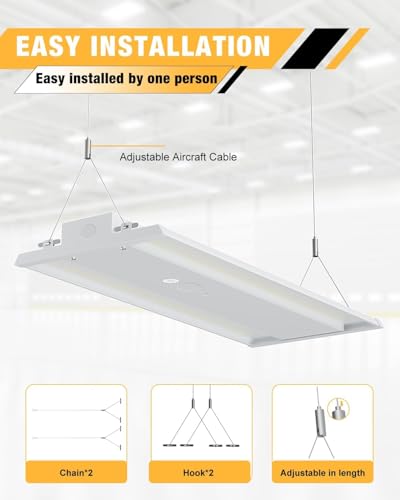 4FT LED Linear High Bay Light 400W/320W/240W/160W&4000K/5000K Adjustable