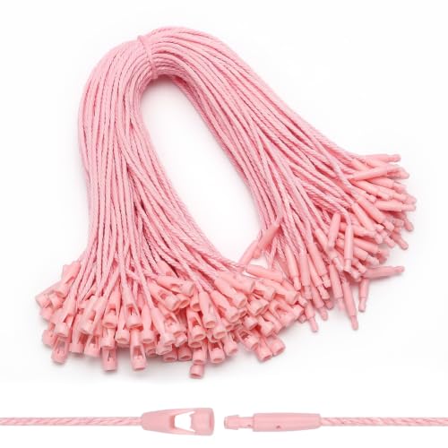EUSOAR Hang Tag String, 7.7" 100Pcs Pink Nylon String Rope for Gift Tags - color: Pink