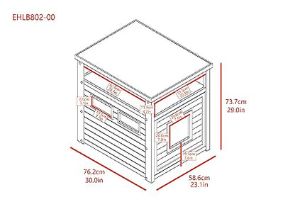 New Age Pet® ECOFLEX® Litter Loo® Enclosure, Jumbo, Black - color: Black, size: Jumbo