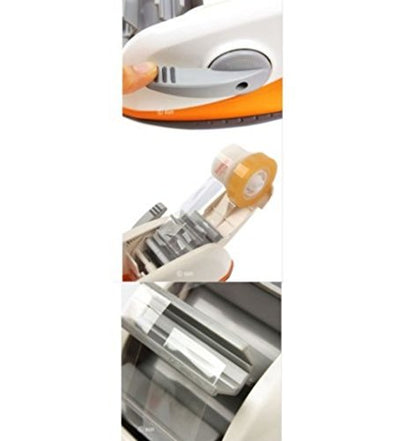 3M Desktop Dual_2 Acrylic Sticky Tape Dispenser Core, Self_Auto Cutter Tape Holder (Orange)