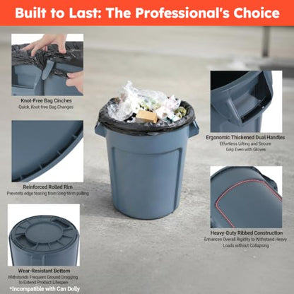 10 Gallon Small Commercial Round Trash Can with Lid - size: 10 Gallons