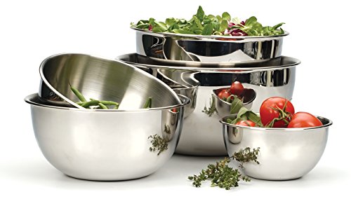 RSVP International Endurance Stainless Steel Mixing Bowls, 4 Quart - size: 4 Quart