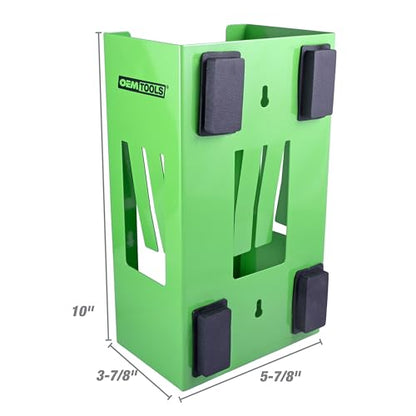 OEMTOOLS 24945 Magnetic Glove Dispenser, Disposable Gloves Box Holder, Glove Holder for Wall Mount, Magnetic Glove Box Holder, Green Glove Dispenser Wall Mount - color: Green