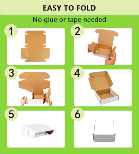 7x5x1 inches Shipping Boxes 25 Pack,TUKYLIL White Corrugated Cardboard Box,Mailer carton for Packaging Small Business,Gifts,Craft,Jewelry,daily supplies - size: 7x5x1 inches, style: 25 Pack~White
