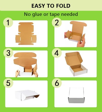 7x5x1 inches Shipping Boxes 25 Pack,TUKYLIL White Corrugated Cardboard Box,Mailer carton for Packaging Small Business,Gifts,Craft,Jewelry,daily supplies - size: 7x5x1 inches, style: 25 Pack~White