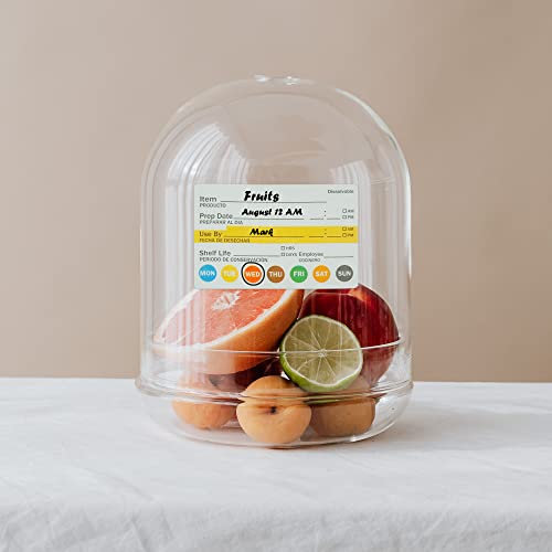 LLIKED 2"x3" Dissolvable Labels 250 Pcs Shelf Life Food Rotation Use by