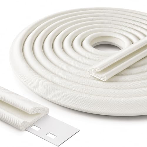 V Strip Weather Stripping Door Seal, 236'' Self-Adhesive Door Draft Stopper - size: 236 inch