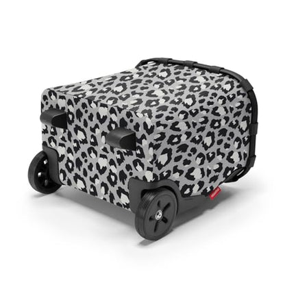 reisenthel carrycruiser Frame Leo Nero - Portable Shopping Trolley with Sturdy Aluminum Frame, Shoulder Strap and Removable mesh Inner Bag -Water-Repellent - color: Frame Leo Nero