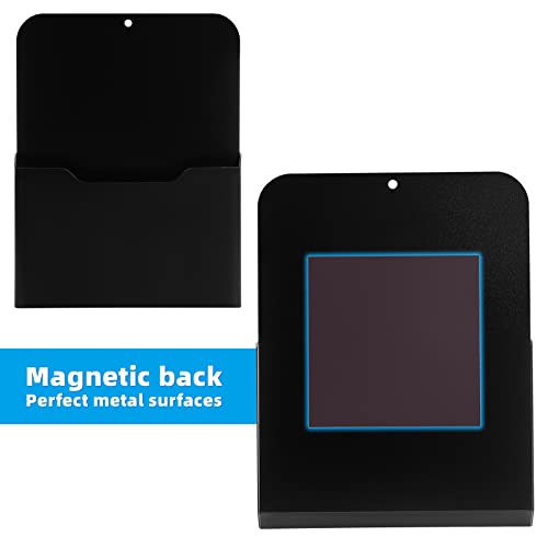 Marbrasse 2 Pack Magnetic File Holder - Paper Holder, Pocket Organizer,Hanging Wall File Organizer Office Supplies Storage, Magazine Mail Organizer Case for Notebooks,Planners,Letter (Black) - color: Black - 2-Pack