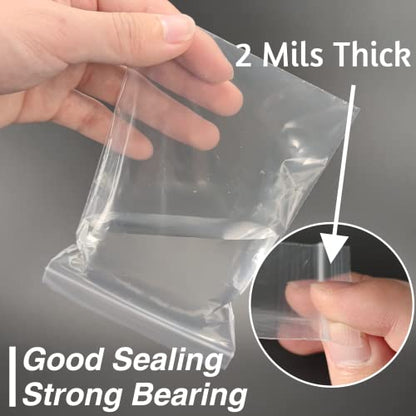 200Pcs 4x6 inch Clear Plastic Zip Bags, 2 Mil Thick - size: 4x6 Inch (Pack of 200)