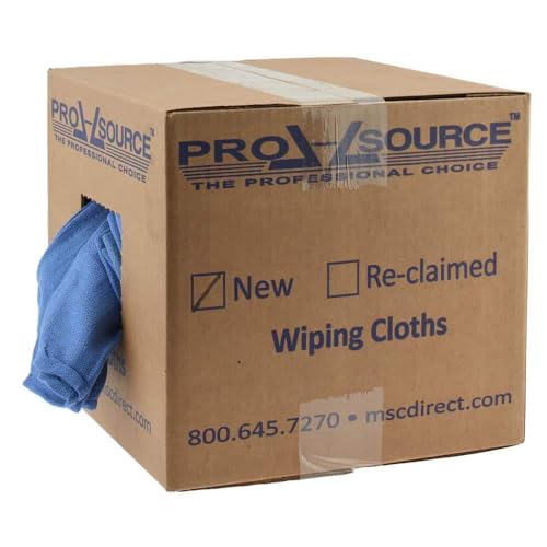 PRO SOURCE 10 Lb Box Virgin Surgical Lint-Free Blue Cotton Huck Towels: 16" x 25" - size: 10 lb