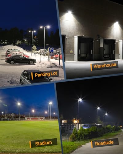 LED Parking Lot Light 300W: 5000K 45,000LM, 150LM/W Arm Mount - color: Adjustable Arm Mount 300W
