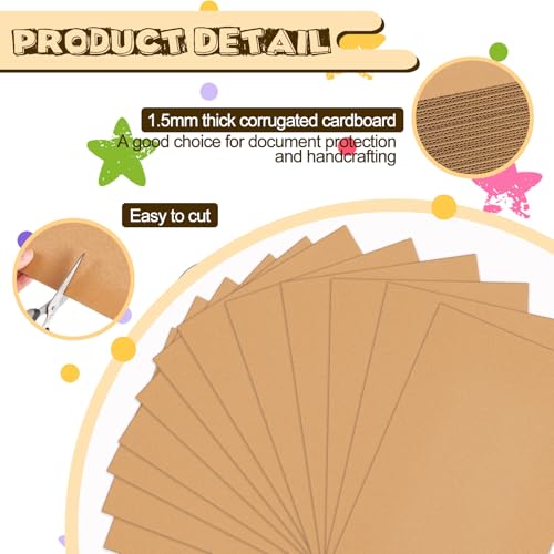 Henoyso 110 Pack 3 X 4 Inch Brown Cardboard Sheets - color: Brown, size: 3 x 4 Inch