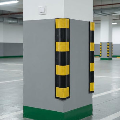Electriduct Rounded Rubber Corner Guard 31" Parking Garage Column, 10 Pack - color: Rounded