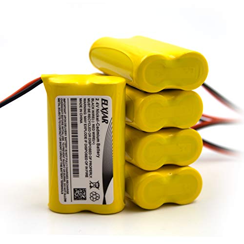 (5-Pack) 2.4V 800mAh Ni-Cd BP2-A Battery for Dual-Lite Exit Lights