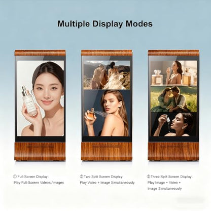 WeADS Digital Signage Display for Tabletop (Wood Grain) - color: Wood Grain