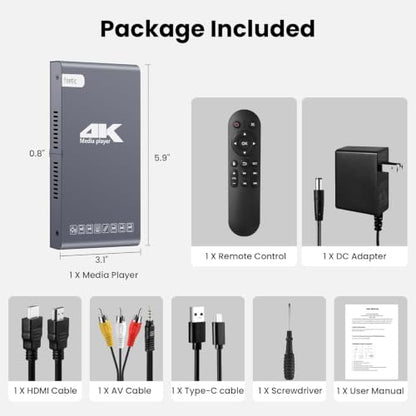 4K@60Hz H.265 Ultra HD Digital Media Player & HDD Enclosure 2 in 1