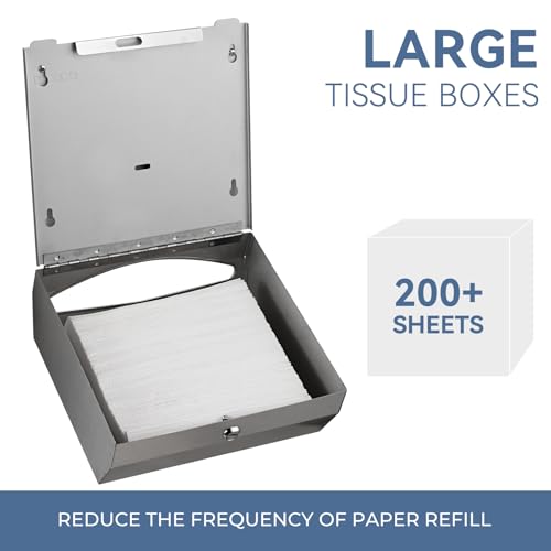 Commercial Paper Towel Dispenser Wall Mount - Heavy Duty Stainless Steel Multifold Paper Towel Dispenser for Bathroom Restroom & Office - Fits C Fold Trifold Hand Towels - color: Brushed