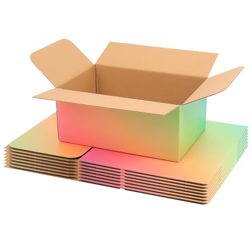 9x6x4 Shipping Boxes Medium Set of 30, Gradient Corrugated Cardboard Box, Mailing Boxes for Packaging Small Business - color: Gradient, size: 9x6x4 Inch