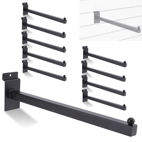 Slatwall Straight Square Faceout Hook - Slat Wall Accessory Slatwall Hangers Slatwall Accessories for Retail Garages 10pcs