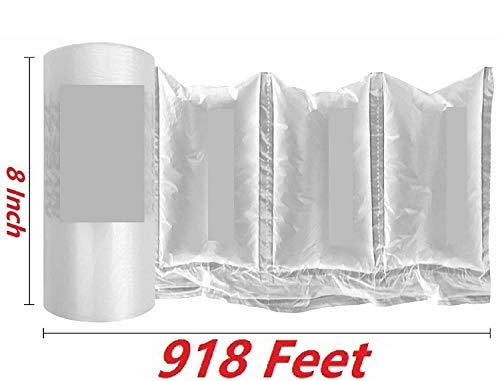 Am-Ink 1-Roll 4" x 8" Air Pillow Bubble Cushion Filler Bag Roll Packing film for Mini Air Packing Machine 918ft
