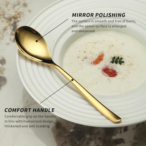 Berglander Gold Wedding Silverware Set 60pcs Service for 20, Titanium Plating Stainless Steel Flatware Set, Gold Spoons Forks Knives Set for Home, Wedding, Restaurant, Dishwasher Safe - color: b. 60 Pcs B