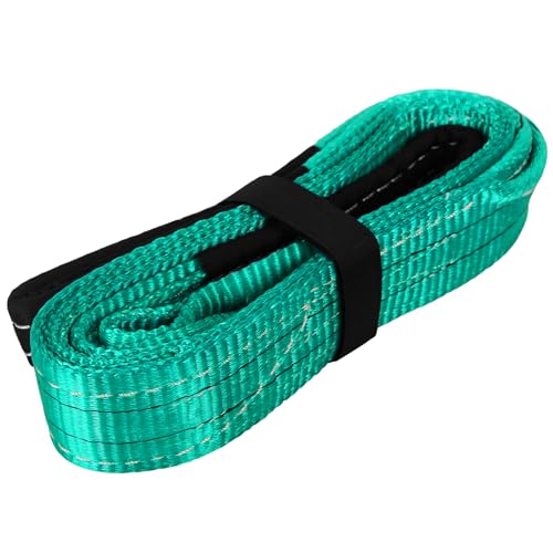 Lift Sling Straps,2" x 4' Heavy Duty Flat Eye Lift Sling - color: Green, size: 2" x 4'