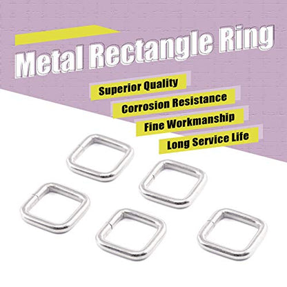 Swpeet 60Pcs Heavy Duty Metal Rectangle Ring - color: Sliver, size: 5/4 Inch