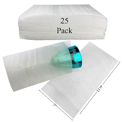 Foam Pouches, 25 Count, 7"x11-7/8", White - size: 7"x11-7/8"