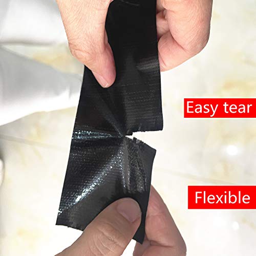 COSIMIXO 45-Pack Black Heavy Duty Duct Tape, 2 inches x 30 Yards, Strong, Flexible, No Residue, All-Weather and Tear by Hand - Bulk Value for Repairs, Industrial, Professional Use - color: Black, size: 45-Pack 2" x 30yds