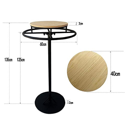 Commercial Grade Round Clothes Rack Floor Standing Rotatable Clothing Rack - color: Natural