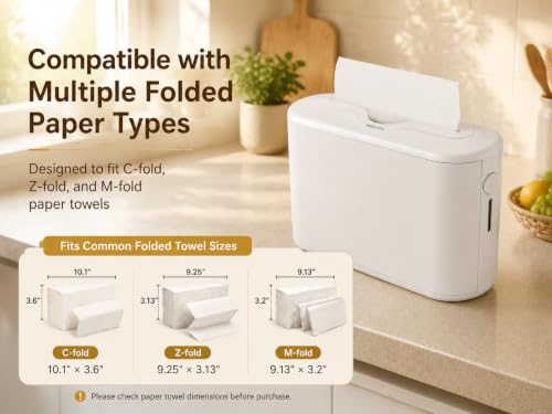 Countertop Multifold Paper Towel Dispenser, White - color: 5857white