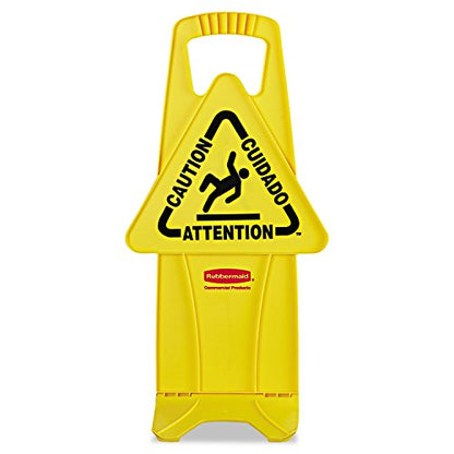 Rubbermaid Commercial Stable Multi-Lingual Safety Sign, 13w x 13 1/4d x 26h