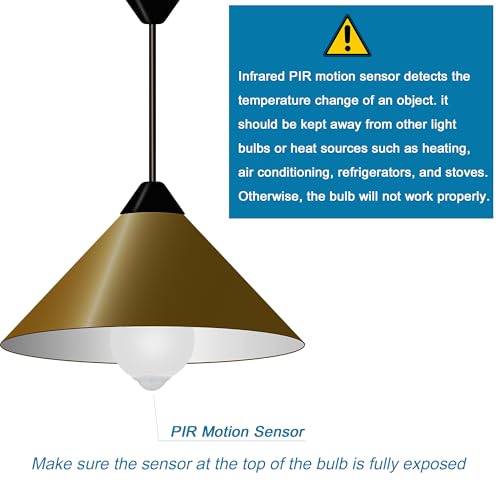 Motion Sensor Light Bulbs for Outdoor Indoor, 9W A19 Motion Detector Led Bulb, 60 Watt Equivalent, E26 800lm 5000K Daylight, Dusk to Dawn Motion Activated Security Lights for outside, Inside (2 Pack)