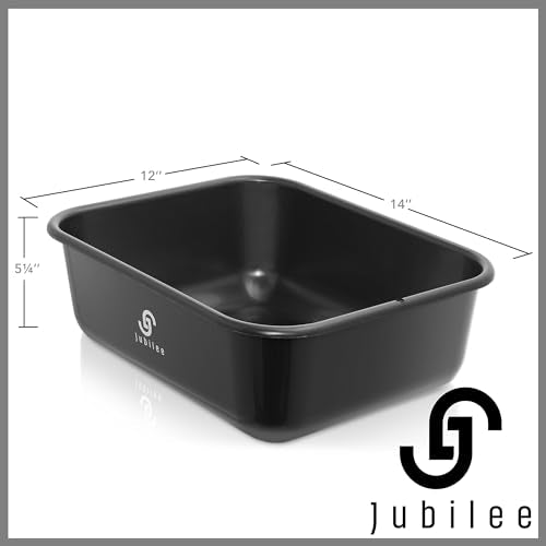 Jubilee 4-Pk Plastic Storage Bin, 11L Black Commercial Busser Utility Tub - color: Black, size: 11 L